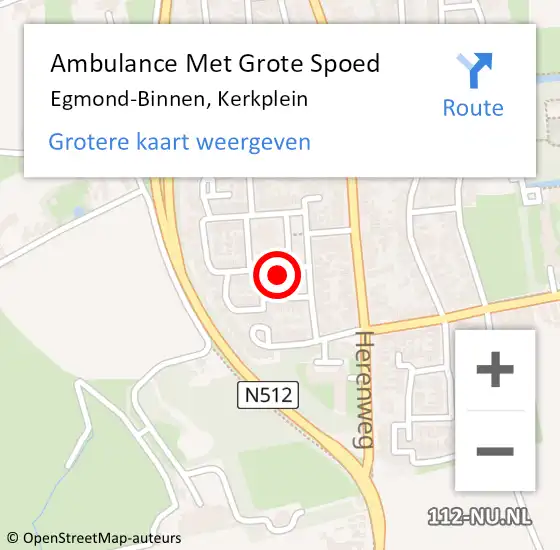 Locatie op kaart van de 112 melding: Ambulance Met Grote Spoed Naar Egmond-Binnen, Kerkplein op 13 juli 2024 14:21