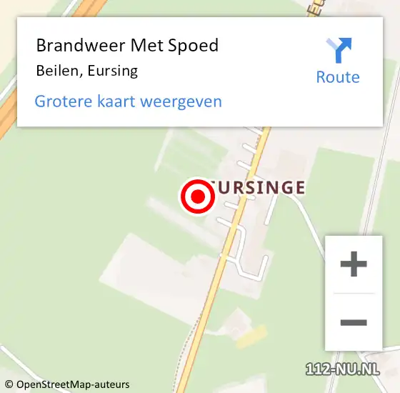 Locatie op kaart van de 112 melding: Brandweer Met Spoed Naar Beilen, Eursing op 13 juli 2024 15:26