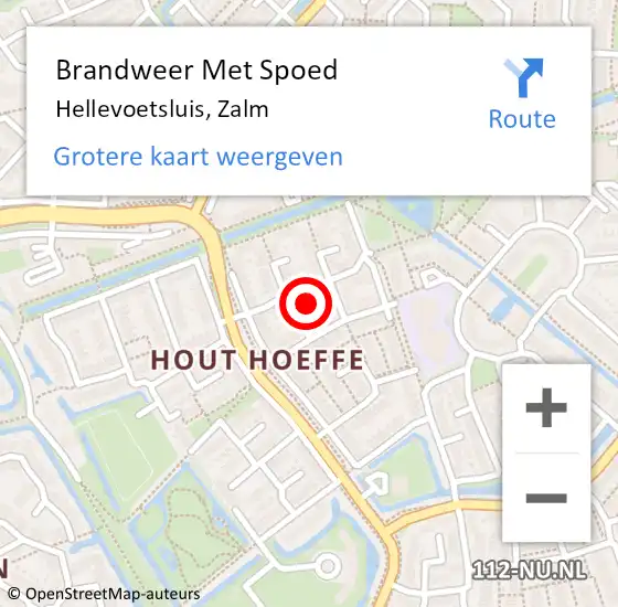 Locatie op kaart van de 112 melding: Brandweer Met Spoed Naar Hellevoetsluis, Zalm op 13 juli 2024 16:08