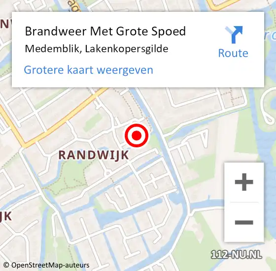 Locatie op kaart van de 112 melding: Brandweer Met Grote Spoed Naar Medemblik, Lakenkopersgilde op 13 juli 2024 18:31