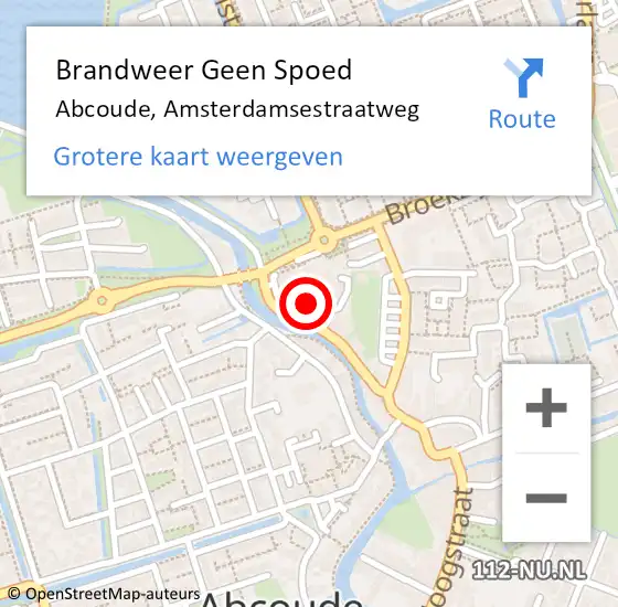 Locatie op kaart van de 112 melding: Brandweer Geen Spoed Naar Abcoude, Amsterdamsestraatweg op 13 juli 2024 22:29