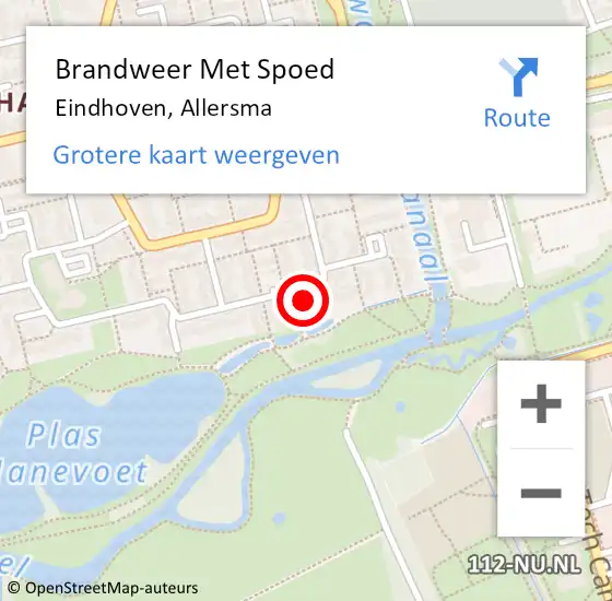 Locatie op kaart van de 112 melding: Brandweer Met Spoed Naar Eindhoven, Allersma op 14 juli 2024 06:50