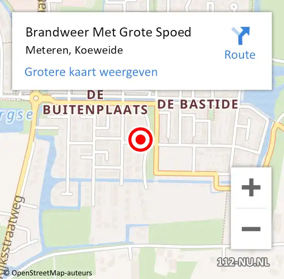 Locatie op kaart van de 112 melding: Brandweer Met Grote Spoed Naar Meteren, Koeweide op 14 juli 2024 09:52