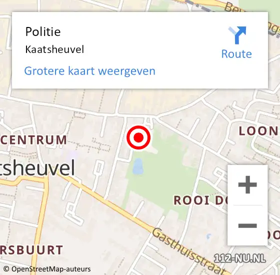 Locatie op kaart van de 112 melding: Politie Kaatsheuvel op 14 juli 2024 10:17