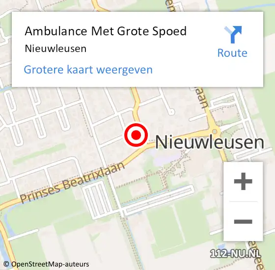 Locatie op kaart van de 112 melding: Ambulance Met Grote Spoed Naar Nieuwleusen op 14 juli 2024 10:18