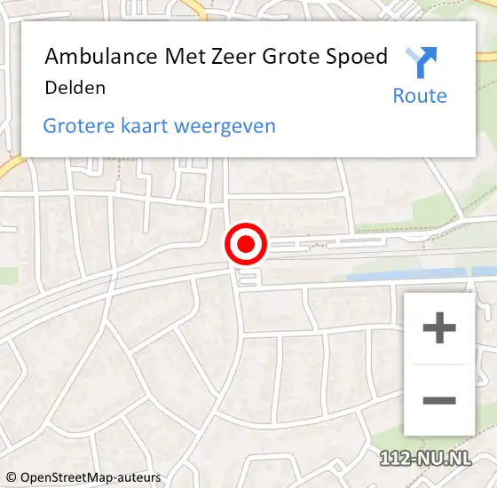 Locatie op kaart van de 112 melding: Ambulance Met Zeer Grote Spoed Naar Delden op 14 juli 2024 10:47