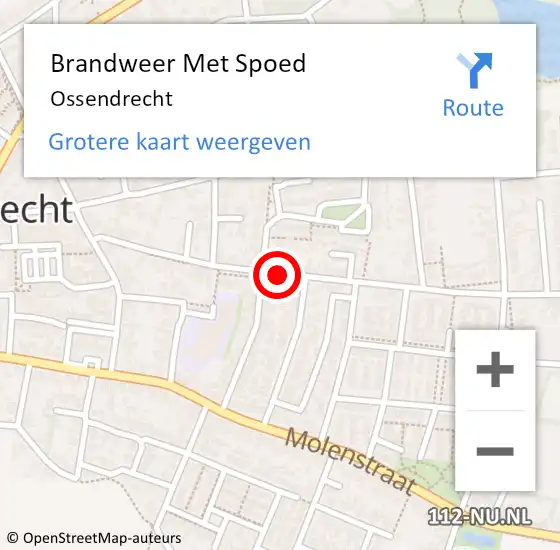 Locatie op kaart van de 112 melding: Brandweer Met Spoed Naar Ossendrecht op 14 juli 2024 14:46