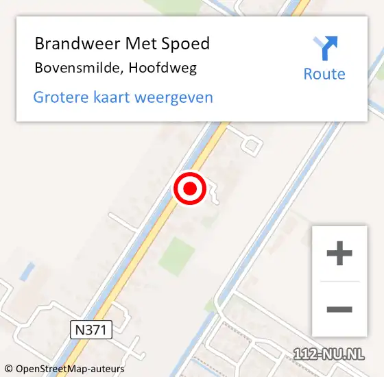 Locatie op kaart van de 112 melding: Brandweer Met Spoed Naar Bovensmilde, Hoofdweg op 14 juli 2024 15:52