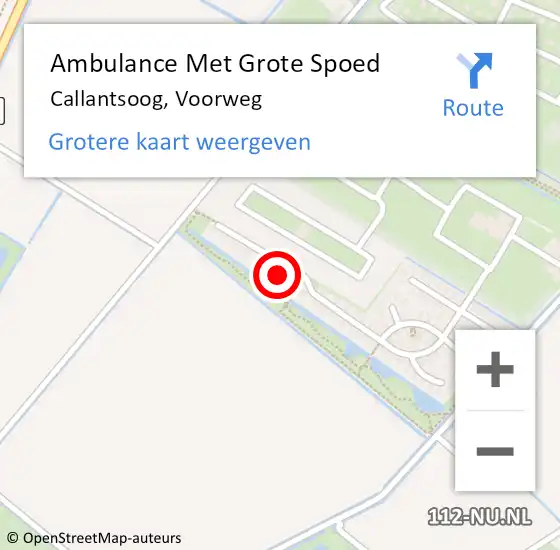 Locatie op kaart van de 112 melding: Ambulance Met Grote Spoed Naar Callantsoog, Voorweg op 14 juli 2024 16:11