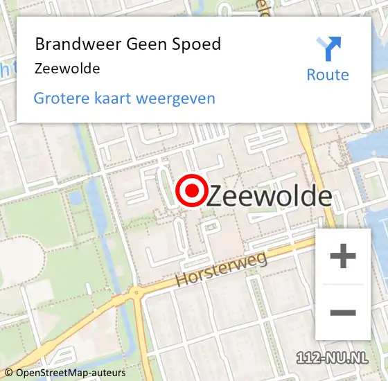 Locatie op kaart van de 112 melding: Brandweer Geen Spoed Naar Zeewolde op 14 juli 2024 16:35