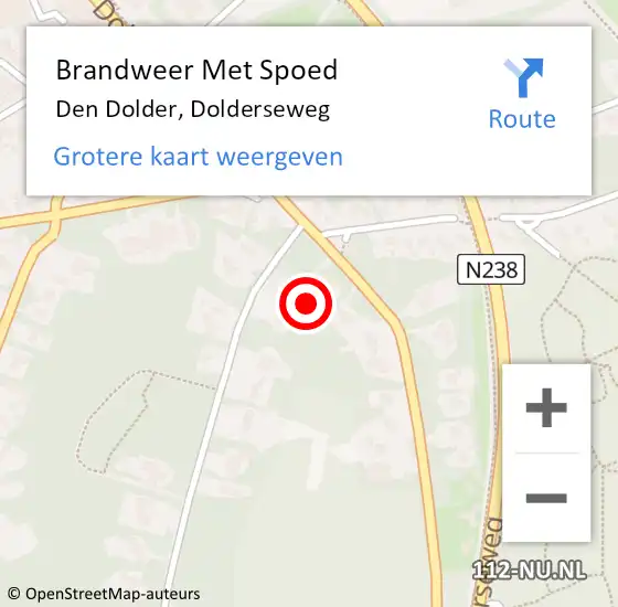 Locatie op kaart van de 112 melding: Brandweer Met Spoed Naar Den Dolder, Dolderseweg op 14 juli 2024 17:47