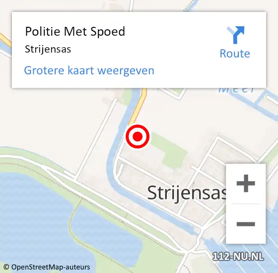 Locatie op kaart van de 112 melding: Politie Met Spoed Naar Strijensas op 14 juli 2024 20:26