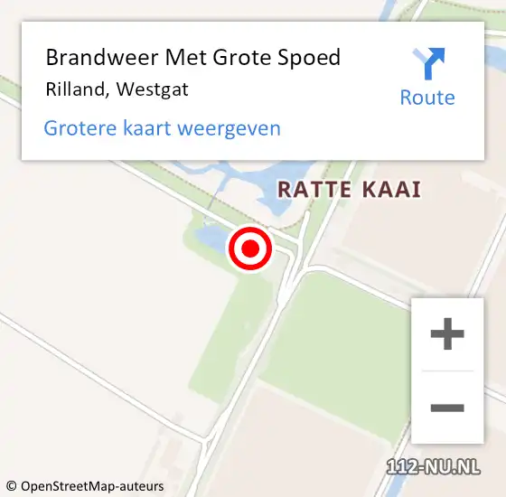 Locatie op kaart van de 112 melding: Brandweer Met Grote Spoed Naar Rilland, Westgat op 14 juli 2024 20:44