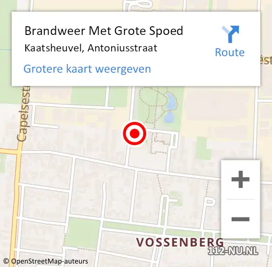 Locatie op kaart van de 112 melding: Brandweer Met Grote Spoed Naar Kaatsheuvel, Antoniusstraat op 15 juli 2024 00:24