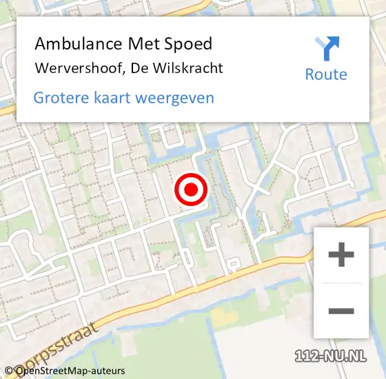 Locatie op kaart van de 112 melding: Ambulance Met Spoed Naar Wervershoof, De Wilskracht op 15 juli 2024 03:17