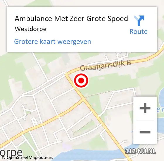 Locatie op kaart van de 112 melding: Ambulance Met Zeer Grote Spoed Naar Westdorpe op 15 juli 2024 11:00