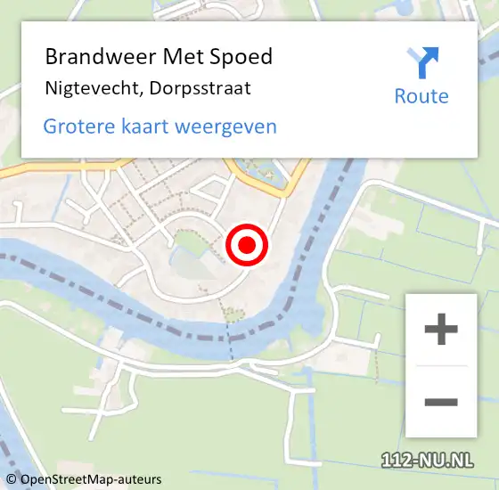 Locatie op kaart van de 112 melding: Brandweer Met Spoed Naar Nigtevecht, Dorpsstraat op 15 juli 2024 11:27