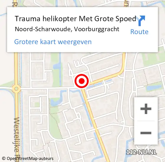 Locatie op kaart van de 112 melding: Trauma helikopter Met Grote Spoed Naar Noord-Scharwoude, Voorburggracht op 15 juli 2024 12:26