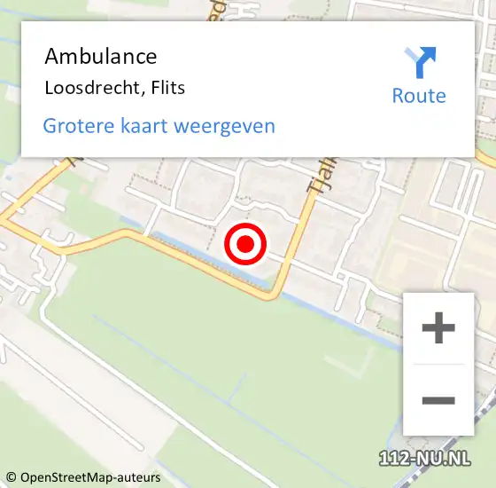 Locatie op kaart van de 112 melding: Ambulance Loosdrecht, Flits op 17 oktober 2013 13:21