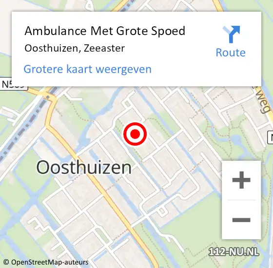 Locatie op kaart van de 112 melding: Ambulance Met Grote Spoed Naar Oosthuizen, Zeeaster op 15 juli 2024 22:53