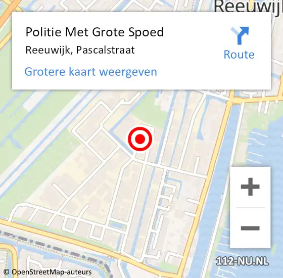 Locatie op kaart van de 112 melding: Politie Met Grote Spoed Naar Reeuwijk, Pascalstraat op 15 juli 2024 23:55