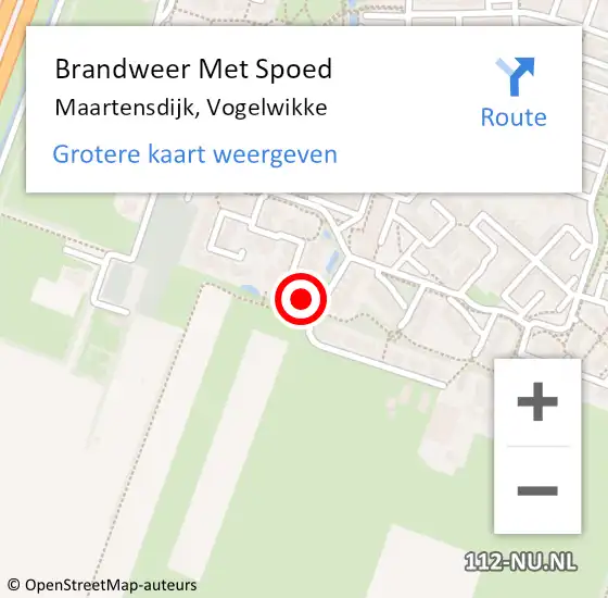 Locatie op kaart van de 112 melding: Brandweer Met Spoed Naar Maartensdijk, Vogelwikke op 16 juli 2024 01:11