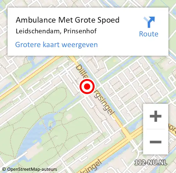 Locatie op kaart van de 112 melding: Ambulance Met Grote Spoed Naar Leidschendam, Prinsenhof op 16 juli 2024 07:40