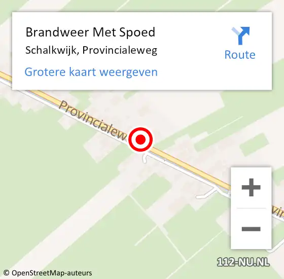 Locatie op kaart van de 112 melding: Brandweer Met Spoed Naar Schalkwijk, Provincialeweg op 16 juli 2024 16:58