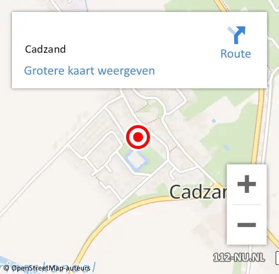 Locatie op kaart van de 112 melding:  Cadzand op 16 juli 2024 18:51
