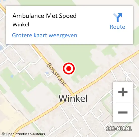 Locatie op kaart van de 112 melding: Ambulance Met Spoed Naar Winkel op 16 juli 2024 23:40