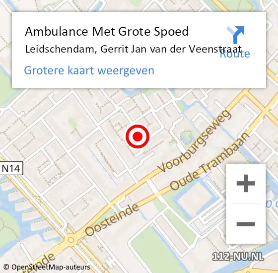 Locatie op kaart van de 112 melding: Ambulance Met Grote Spoed Naar Leidschendam, Gerrit Jan van der Veenstraat op 17 juli 2024 08:13