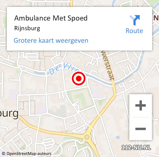 Locatie op kaart van de 112 melding: Ambulance Met Spoed Naar Rijnsburg op 17 juli 2024 11:41