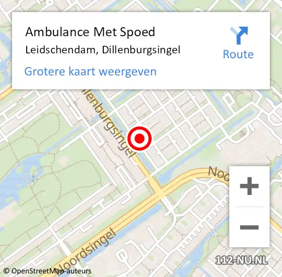 Locatie op kaart van de 112 melding: Ambulance Met Spoed Naar Leidschendam, Dillenburgsingel op 17 juli 2024 13:16