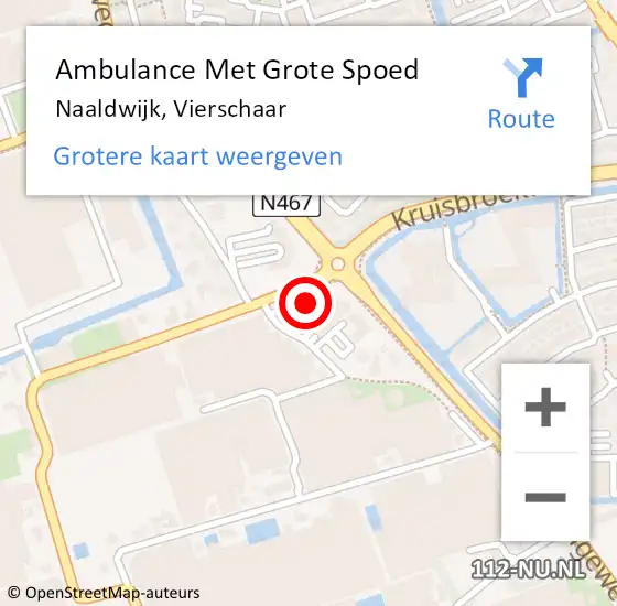 Locatie op kaart van de 112 melding: Ambulance Met Grote Spoed Naar Naaldwijk, Vierschaar op 17 juli 2024 14:47