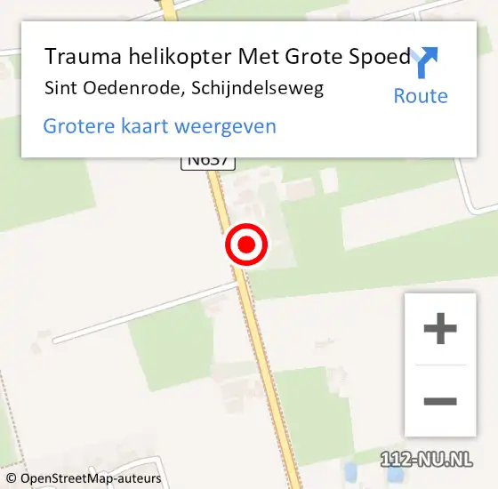 Locatie op kaart van de 112 melding: Trauma helikopter Met Grote Spoed Naar Sint Oedenrode, Schijndelseweg op 17 juli 2024 15:40