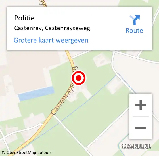 Locatie op kaart van de 112 melding: Politie Castenray, Castenrayseweg op 17 juli 2024 15:45