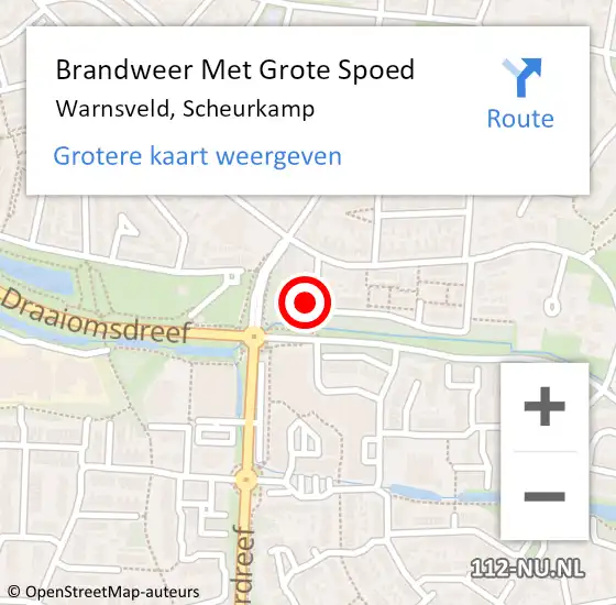 Locatie op kaart van de 112 melding: Brandweer Met Grote Spoed Naar Warnsveld, Scheurkamp op 17 juli 2024 17:40