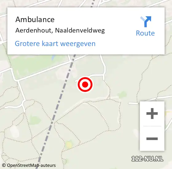 Locatie op kaart van de 112 melding: Ambulance Aerdenhout, Naaldenveldweg op 18 juli 2024 07:17