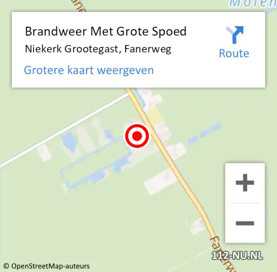 Locatie op kaart van de 112 melding: Brandweer Met Grote Spoed Naar Niekerk Grootegast, Fanerweg op 18 juli 2024 10:28