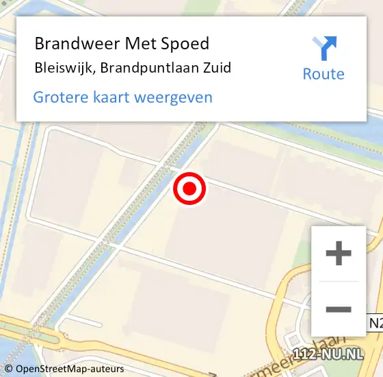 Locatie op kaart van de 112 melding: Brandweer Met Spoed Naar Bleiswijk, Brandpuntlaan Zuid op 18 juli 2024 11:16