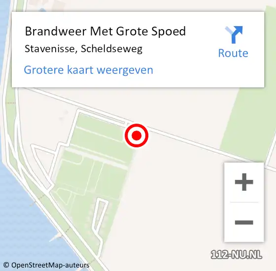 Locatie op kaart van de 112 melding: Brandweer Met Grote Spoed Naar Stavenisse, Scheldseweg op 18 juli 2024 15:54