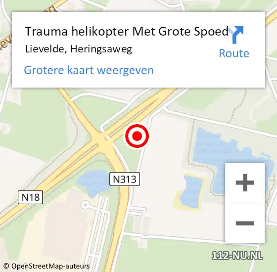Locatie op kaart van de 112 melding: Trauma helikopter Met Grote Spoed Naar Lievelde, Heringsaweg op 18 juli 2024 16:44
