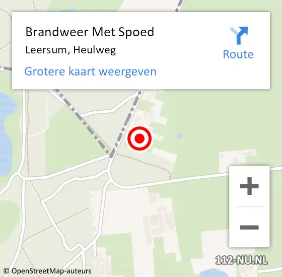 Locatie op kaart van de 112 melding: Brandweer Met Spoed Naar Leersum, Heulweg op 18 juli 2024 18:18