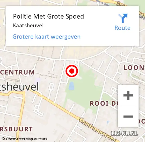 Locatie op kaart van de 112 melding: Politie Met Grote Spoed Naar Kaatsheuvel op 18 juli 2024 18:29