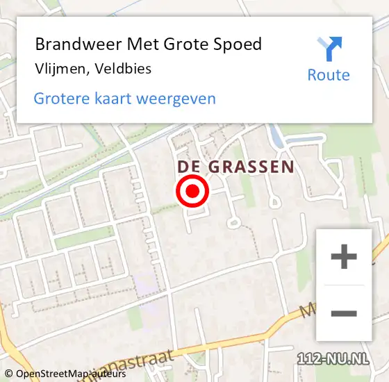 Locatie op kaart van de 112 melding: Brandweer Met Grote Spoed Naar Vlijmen, Veldbies op 18 juli 2024 19:12