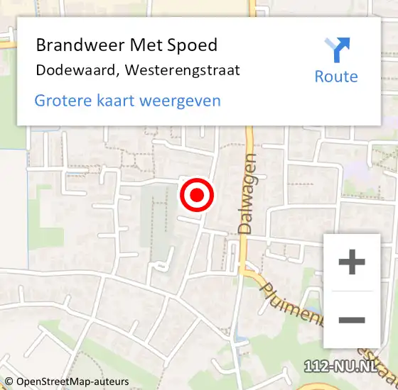 Locatie op kaart van de 112 melding: Brandweer Met Spoed Naar Dodewaard, Westerengstraat op 18 juli 2024 19:45