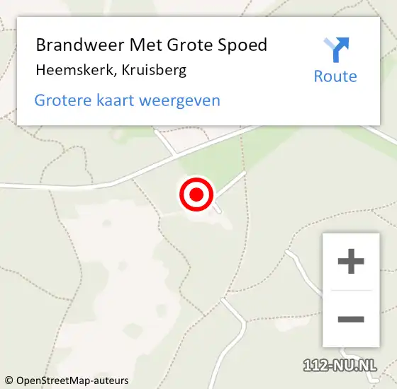 Locatie op kaart van de 112 melding: Brandweer Met Grote Spoed Naar Heemskerk, Kruisberg op 19 juli 2024 01:01