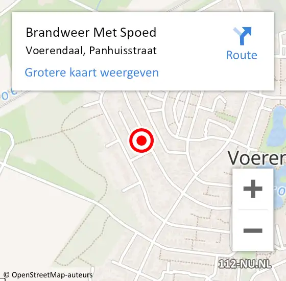 Locatie op kaart van de 112 melding: Brandweer Met Spoed Naar Voerendaal, Panhuisstraat op 19 juli 2024 07:06