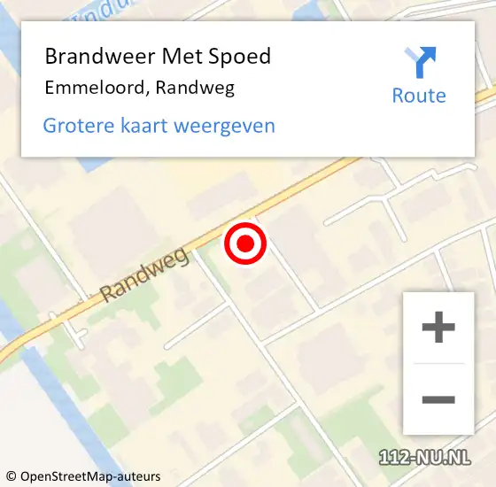 Locatie op kaart van de 112 melding: Brandweer Met Spoed Naar Emmeloord, Randweg op 19 juli 2024 08:48