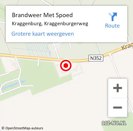 Locatie op kaart van de 112 melding: Brandweer Met Spoed Naar Kraggenburg, Kraggenburgerweg op 19 juli 2024 09:15